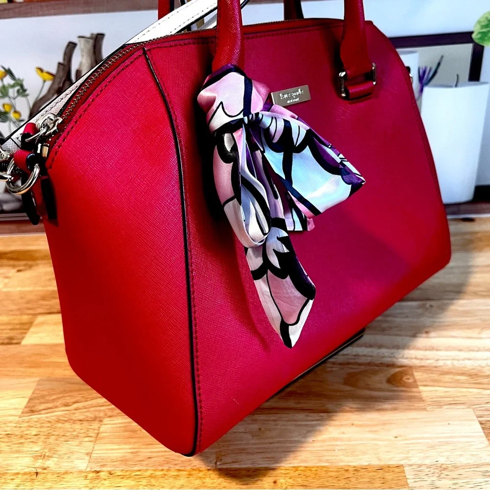 Kate Spade Tilden Place Pippa Satchel Hot Chili Red Saffiano Leather - Picture 2 of 14